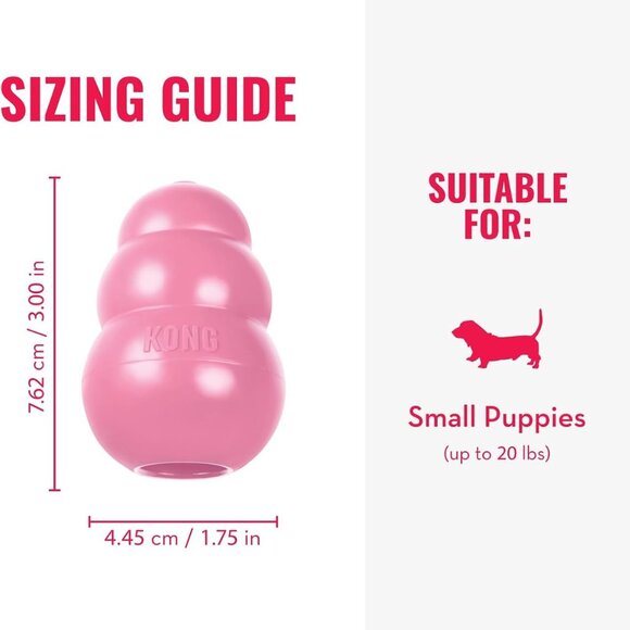 Pet Teether Cooling Chew Toy for Dogs and 2 Puppy KONG Natural Teething Rubber - Picture 12 of 13